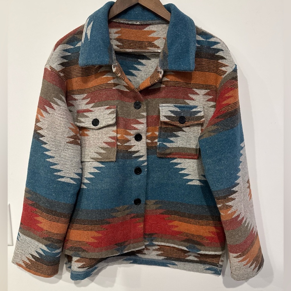Eldora Style Aztec Print Flannel Shacket – Boho Western Vibes